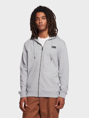 Penfield Badge Zip Men Hoodie Grey | P-5641038