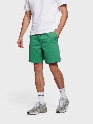 Penfield Elasticated Men Shorts Green | P-0384165