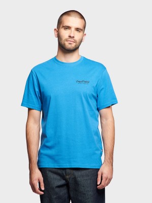 Penfield Hudson Script Men T Shirts Blue | P-9165240