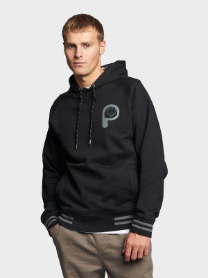 Penfield Large P Bear Chest Print Men Hoodie Black | P-9584731