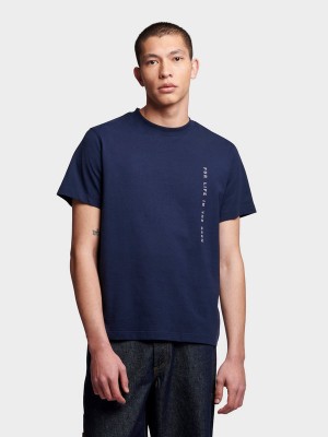 Penfield Relaxed Fit For Life Men T Shirts Navy Blue | P-0129853