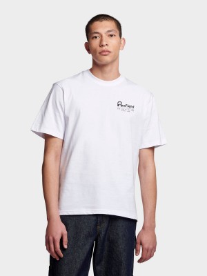 Penfield Relaxed Fit Valley Men T Shirts White | P-4019837