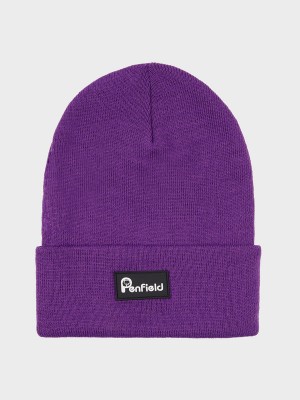 Penfield Reverse Badge Men Beanie Purple | P-2786590