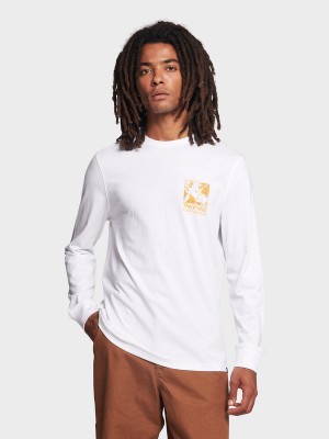 Penfield Yosemite Trail Satellite Long Sleeve Men T Shirts White | P-3802649