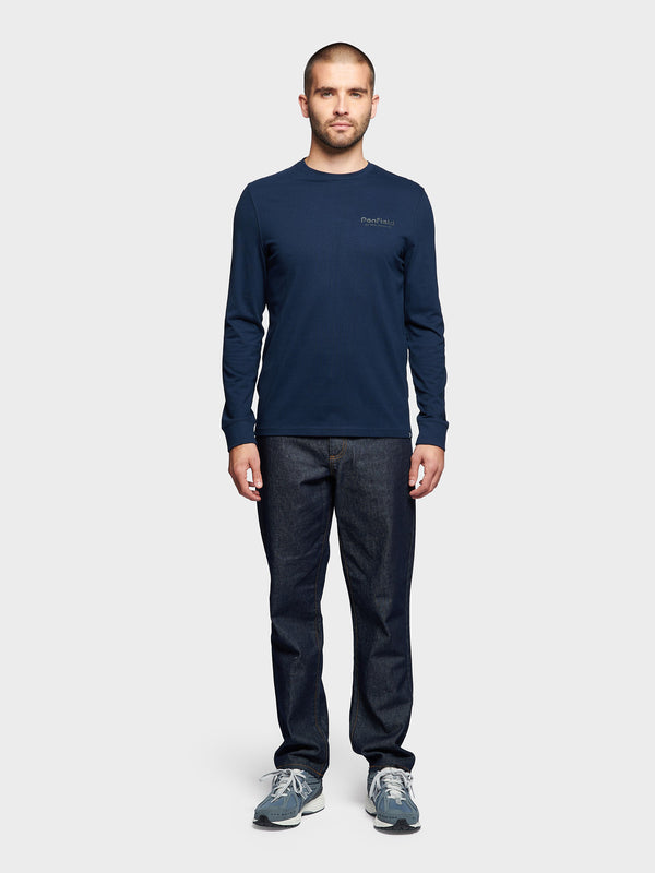 Penfield Arc Mountain Long Sleeve Men T Shirts Navy Blue | P-2418736