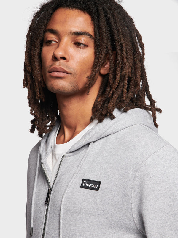 Penfield Badge Zip Men Hoodie Grey | P-5641038