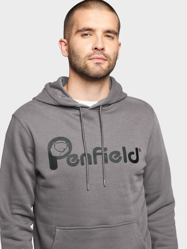 Penfield Bear Chest Print Men Hoodie Grey | P-7412508