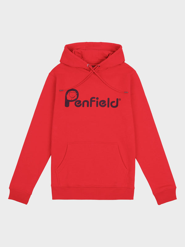 Penfield Bear Chest Print Men Hoodie Red | P-7205193