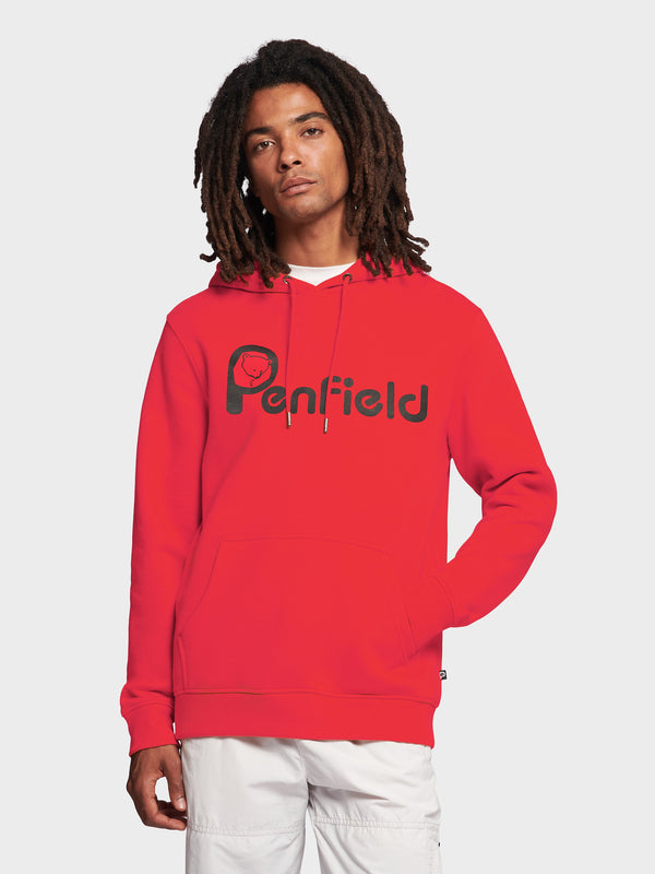 Penfield Bear Chest Print Men Hoodie Red | P-7205193