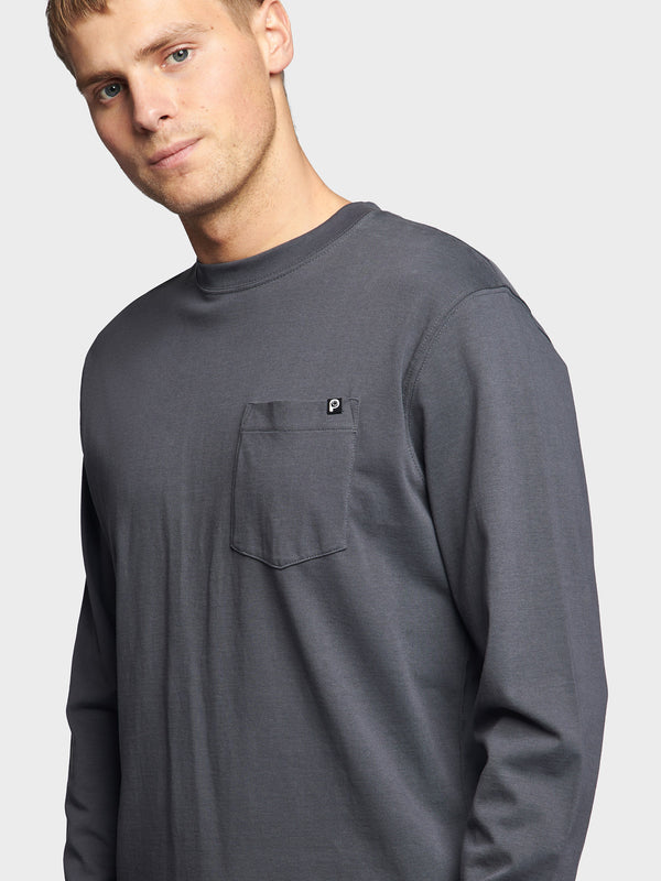 Penfield Chest Pocket Long Sleeve Men T Shirts Dakr Blue | P-4078192