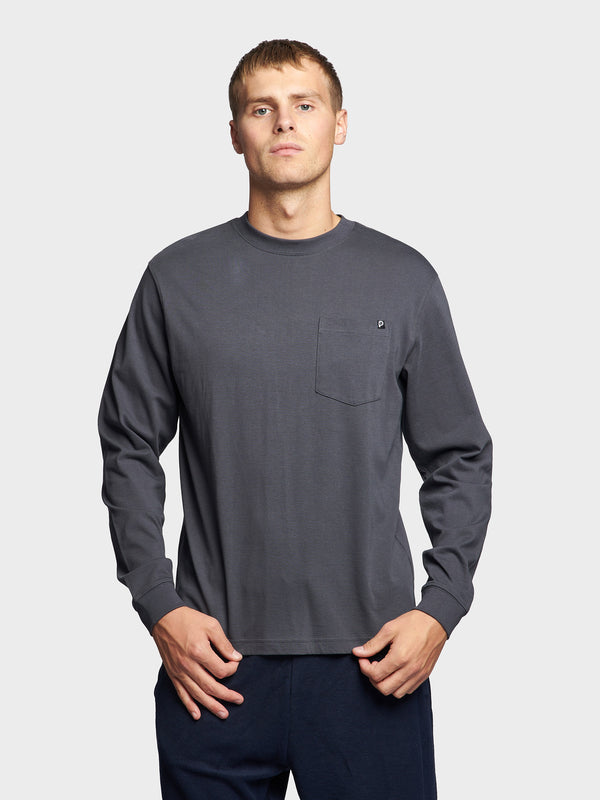 Penfield Chest Pocket Long Sleeve Men T Shirts Dakr Blue | P-4078192