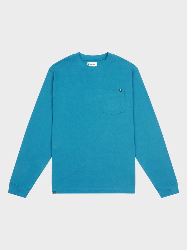 Penfield Chest Pocket Long Sleeve Men T Shirts Blue | P-2074359