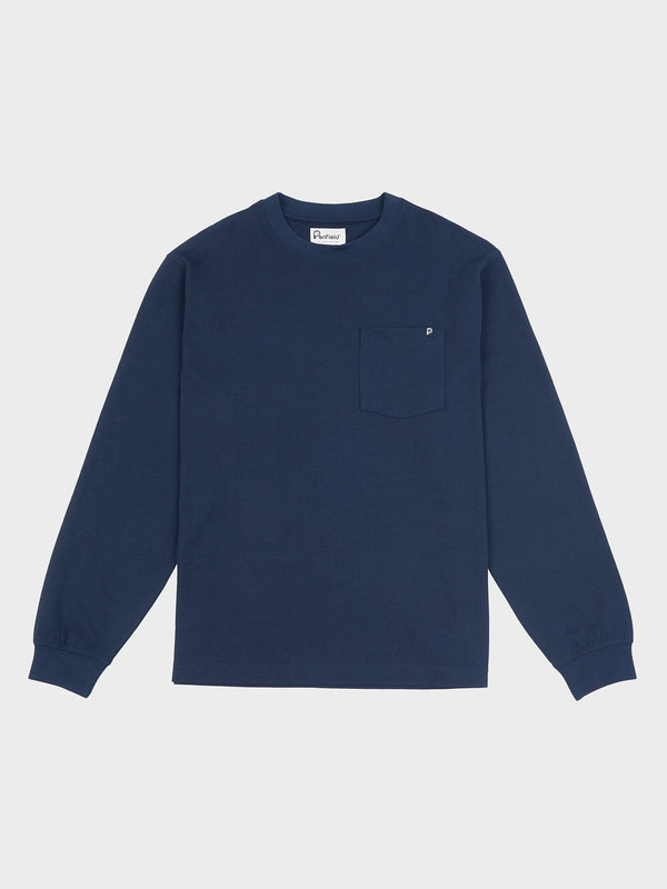 Penfield Chest Pocket Long Sleeve Men T Shirts Navy Blue | P-5072481