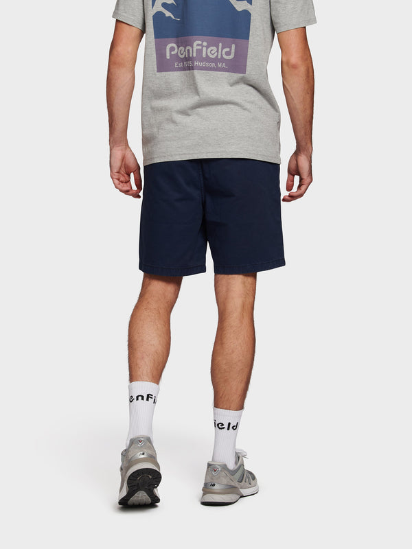 Penfield Elasticated Men Shorts Navy Blue | P-4058173