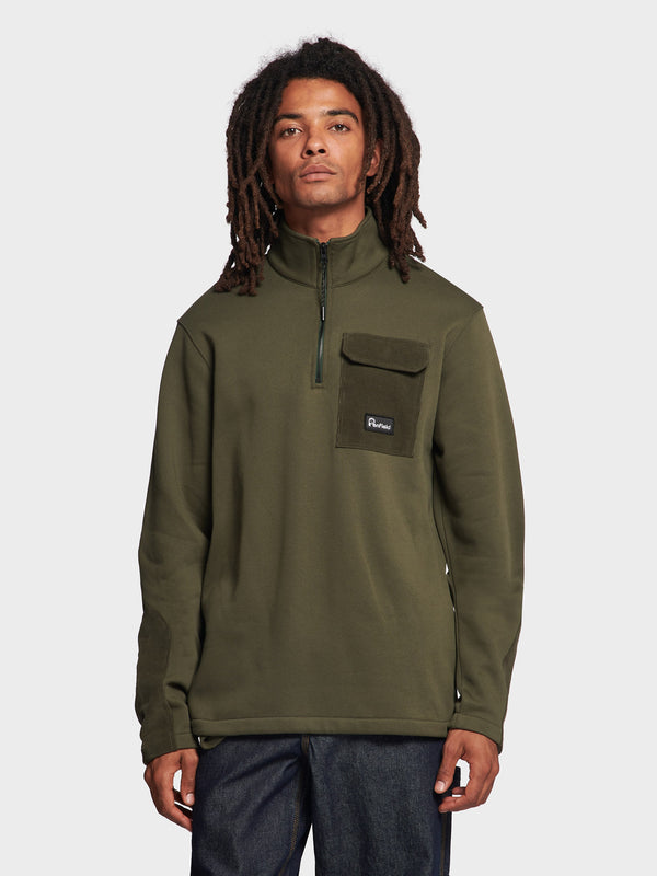 Penfield Funnel Neck Men Sweater Dark Green | P-9728354