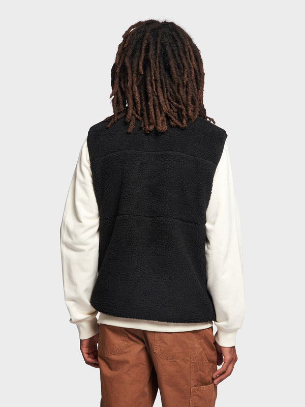 Penfield Hudson Script Borg Men Vest Black | P-6502318