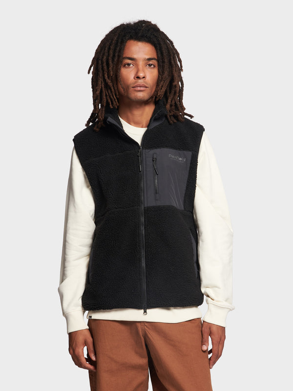 Penfield Hudson Script Borg Men Vest Black | P-6502318