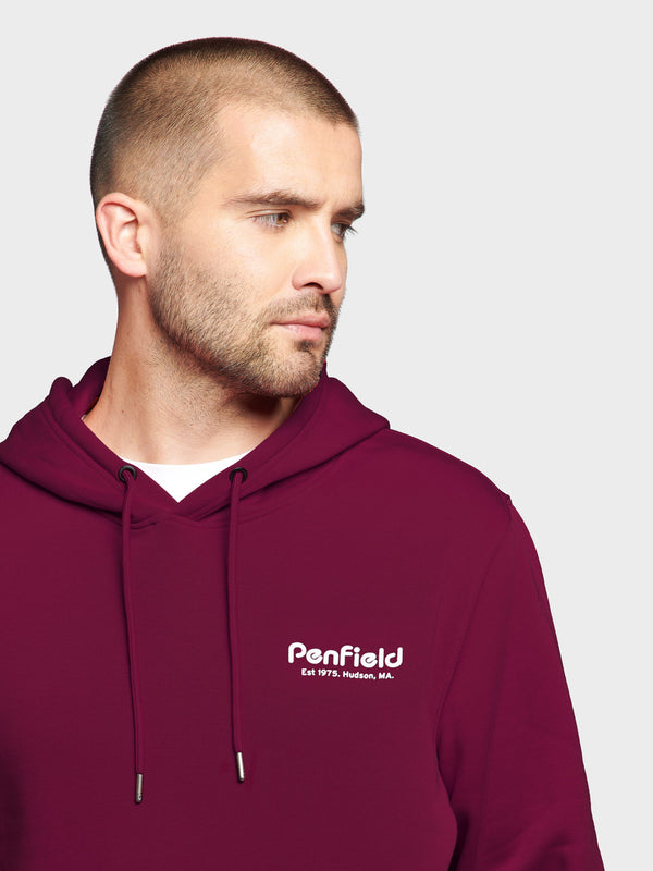 Penfield Hudson Script Men Hoodie Fuchsia | P-5169247