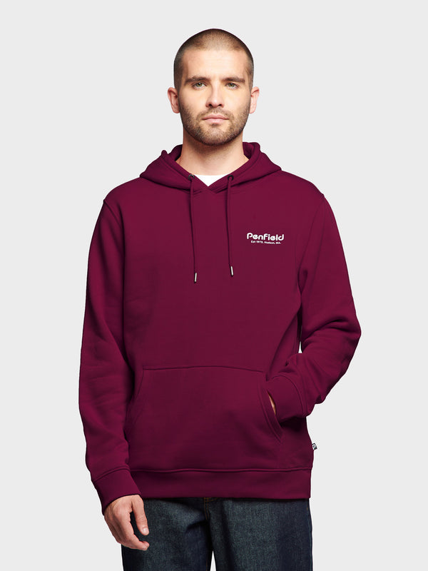 Penfield Hudson Script Men Hoodie Fuchsia | P-5169247