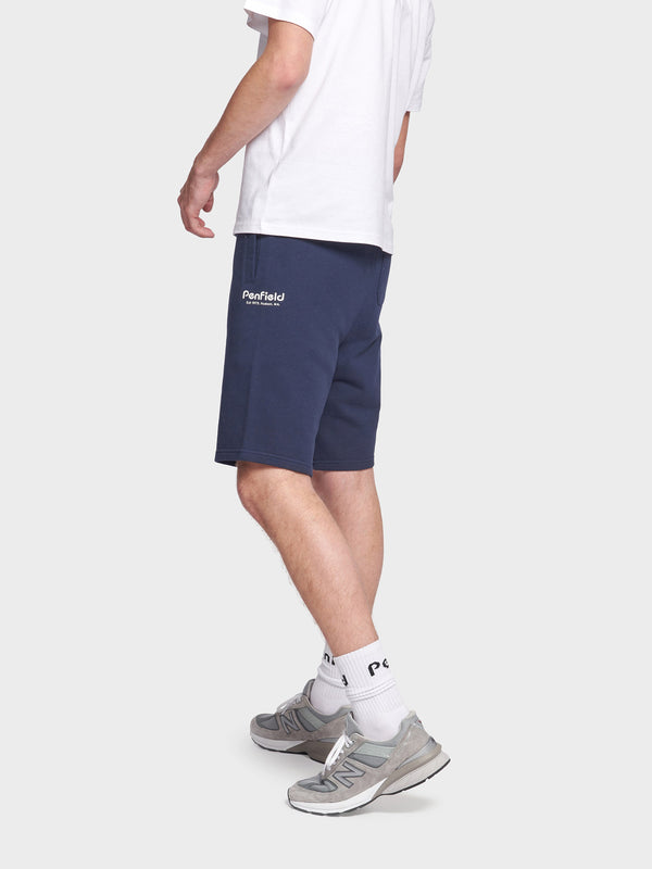 Penfield Hudson Script Men Shorts Navy Blue | P-8064153