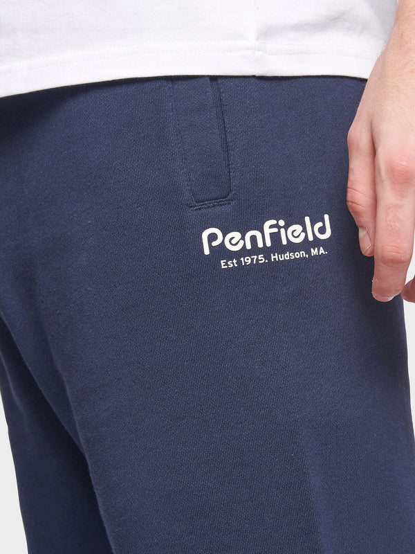 Penfield Hudson Script Men Shorts Navy Blue | P-8064153