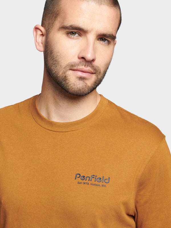 Penfield Hudson Script Men T Shirts Dark Yellow | P-9351028