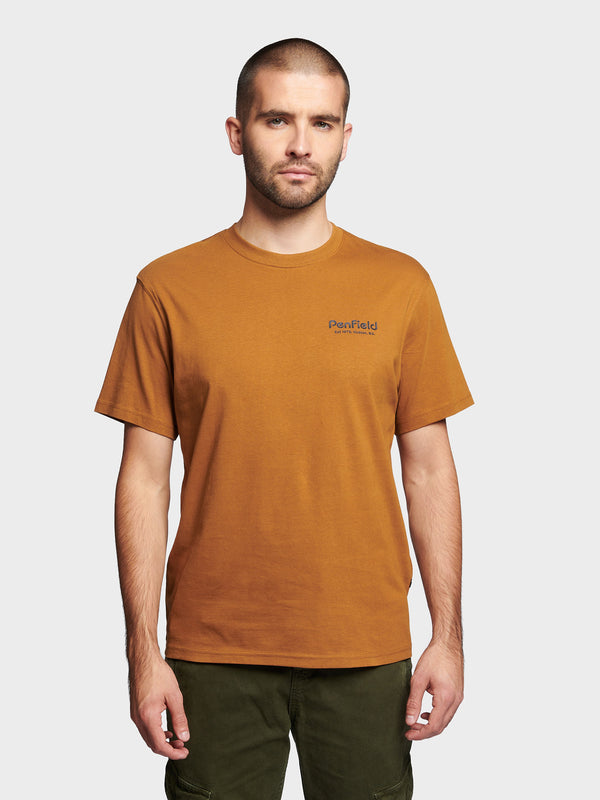 Penfield Hudson Script Men T Shirts Dark Yellow | P-9351028