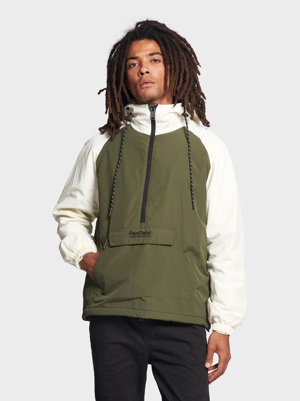 Penfield Hudson Script Men Windbreaker Dark Green | P-0576983