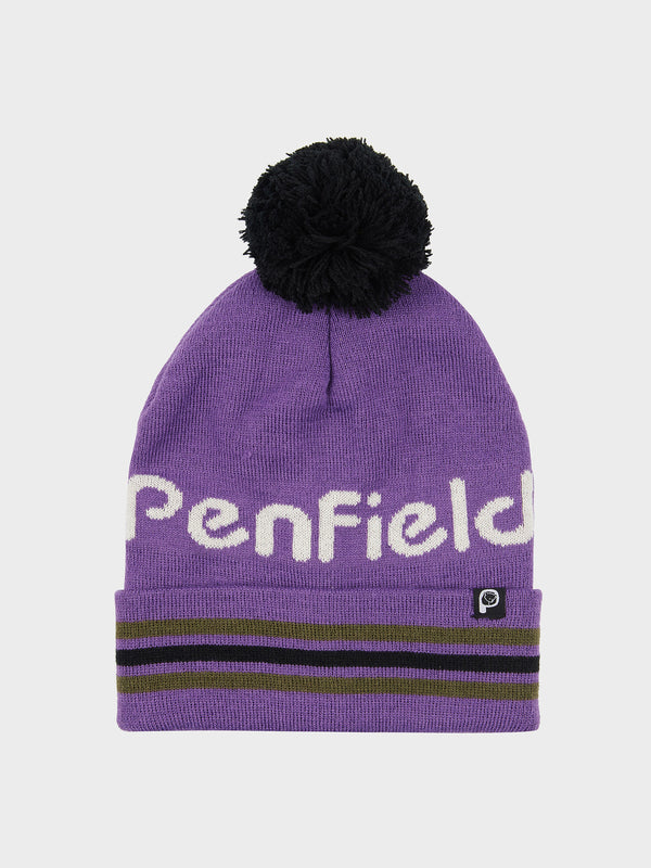 Penfield Intarsia Knit Bobble Men Hat Purple | P-1945087