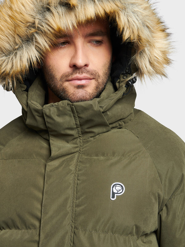 Penfield P Bear Men Puffer Jacket Dark Green | P-9410837