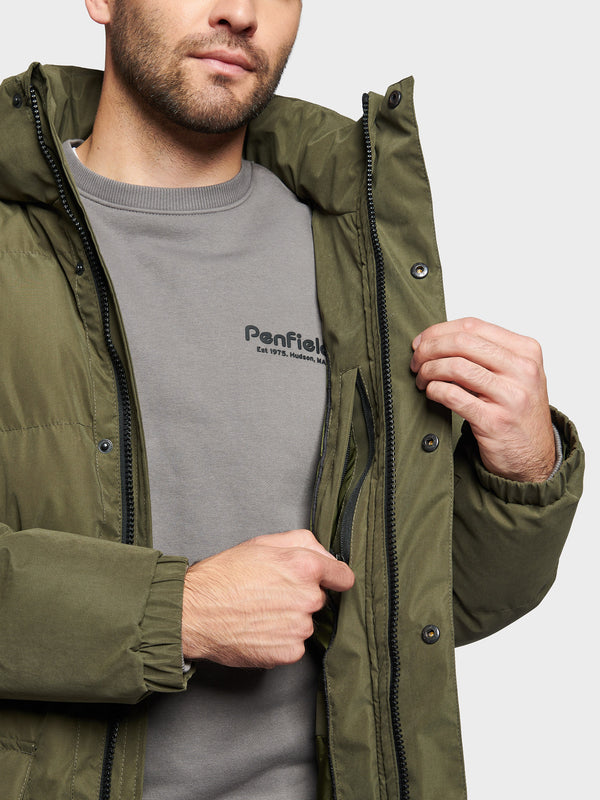 Penfield P Bear Men Puffer Jacket Dark Green | P-9410837