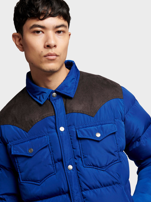 Penfield Penfield Contrast Yoke Men Jackets Blue | P-2876405