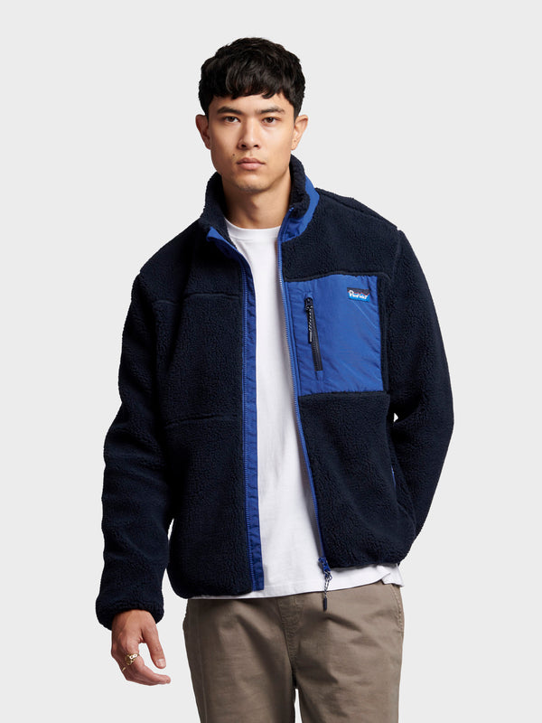 Penfield Penfield Mattawa Men Fleece Jacket Navy Blue | P-8197326