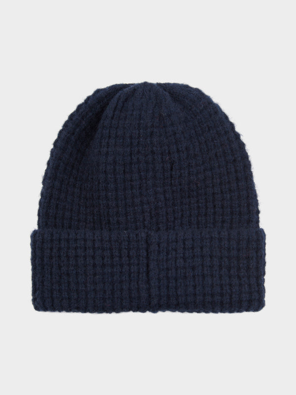 Penfield Penfield Waffle Men Beanie Navy Blue | P-9380617