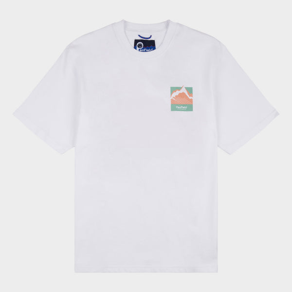 Penfield Relaxed Fit Mountain Back Print Men T Shirts White | P-9135678