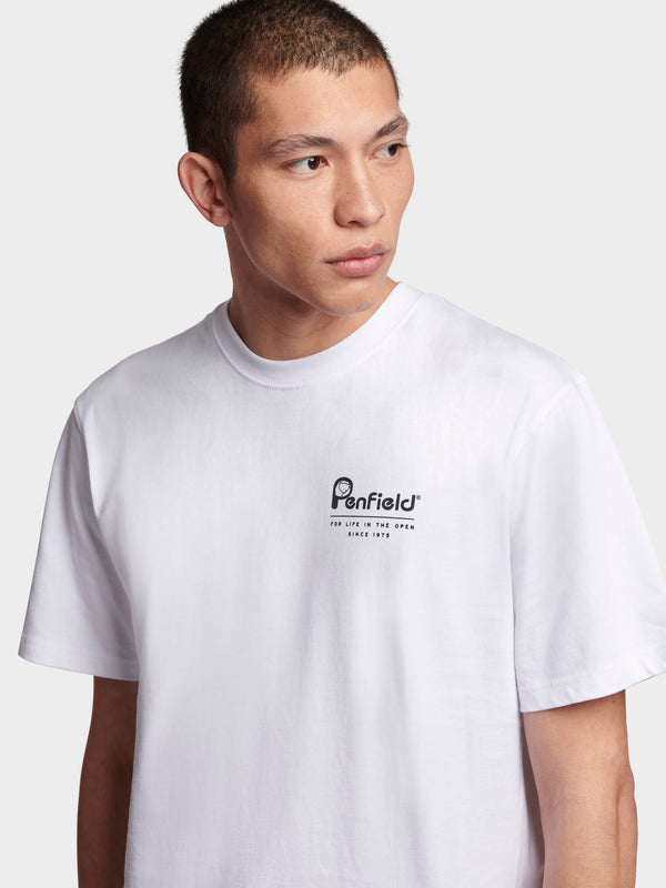 Penfield Relaxed Fit Valley Men T Shirts White | P-4019837