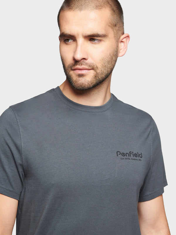 Penfield Ridge Trail Back Graphic Men T Shirts Dakr Blue | P-8271340