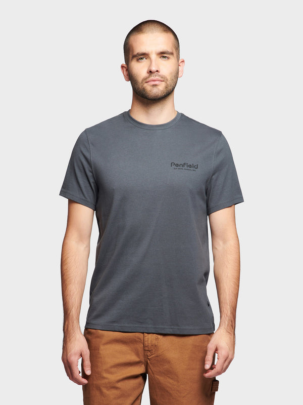 Penfield Ridge Trail Back Graphic Men T Shirts Dakr Blue | P-8271340