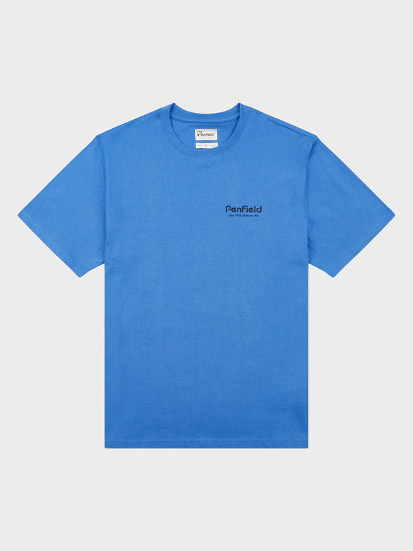 Penfield Script Men T Shirts Deep Blue | P-4273985