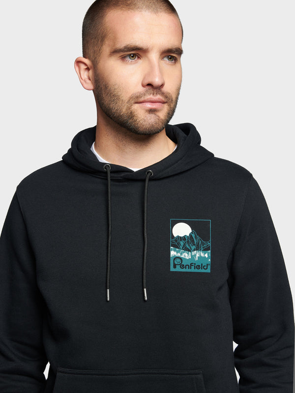 Penfield Washed Mountain Graphic Men Hoodie Black | P-4153078